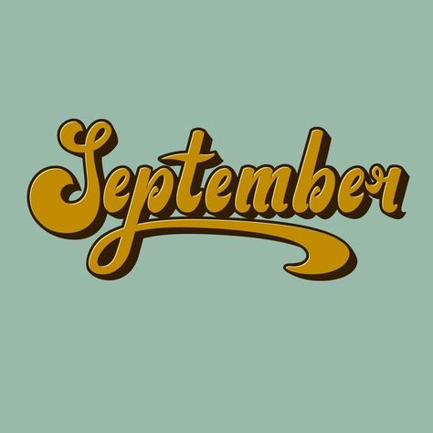 September, lettering, autumn, calendar, fall, month, 3d effect, letter, word, text, freshness, logo, slogan, print, year, vintage, background, postcard, poster, banner, sticker, icon, handwritten, script, vector, illustration September Stickers, September Lettering, Postcard Poster, Banner Sticker, Sticker Icon, Word Text, Vintage Background, Poster Banner, Saved Pins