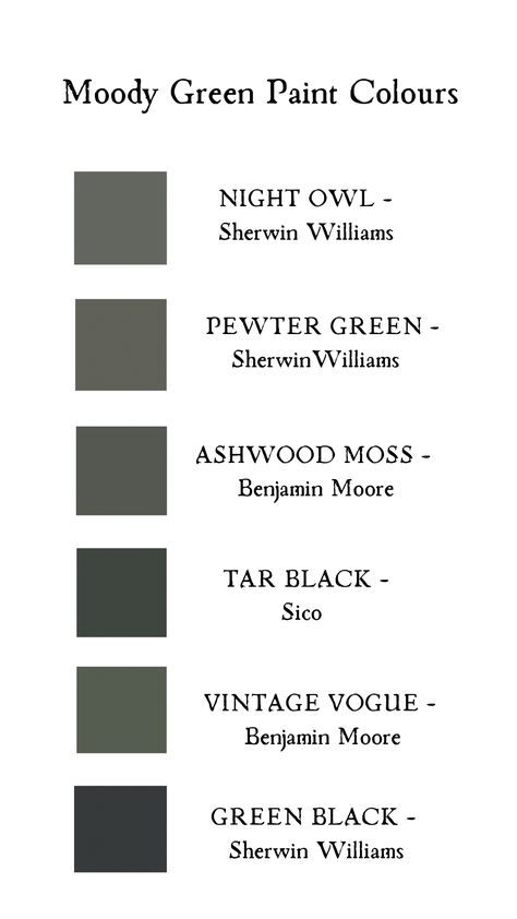 Essex Green Paint Benjamin Moore, Moody Paint Colors 2023, Perfect Dark Green Paint Color, Dark Grey With Green Undertones, Dark Muted Green Paint, Sw Jasper Bedroom, Moody Grey Green Paint, Moody Green House Exterior, Moody Sage Green Living Room