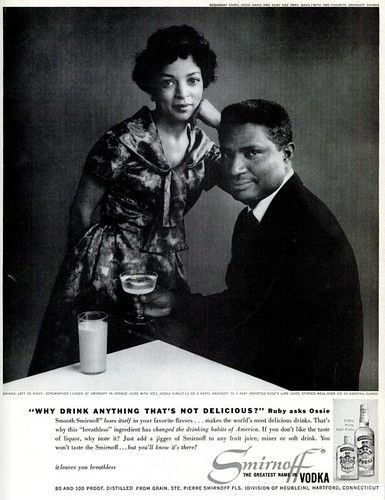 Ossie Davis, Ruby Dee, Smirnoff Vodka, Black Royalty, Vintage Black Glamour, Black Actors, Black Hollywood, Famous Couples, Black American