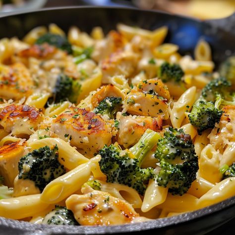 Chicken and Broccoli Pasta Brocolli Chicken Pasta, Chicken Pasta With Broccoli, Creamy Chicken And Broccoli Pasta, Broccoli Chicken Pasta, Chicken And Broccoli Recipes, Chicken And Broccoli Pasta, Pasta Con Broccoli, Dream Restaurant, Broccoli Pasta Recipe