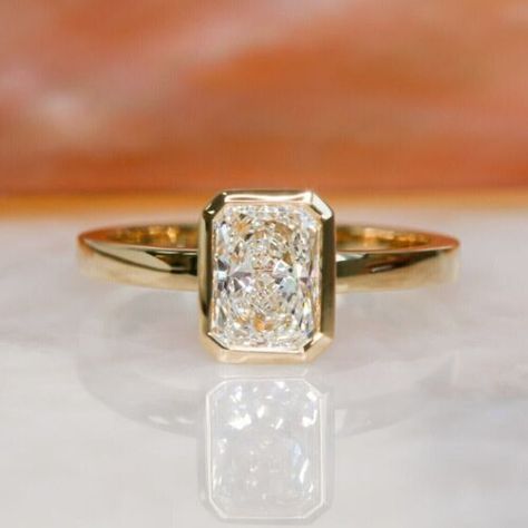 Diamond Ring Settings Square, Vintage Engagement Rings Square, Vintage Engagement Rings Bezel, Square Bezel Engagement Ring, Radiant Cut Bezel Engagement Ring, Radiant Bezel Engagement Ring, Beveled Engagement Ring, Bezel Radiant Engagement Ring, Radiant Bezel