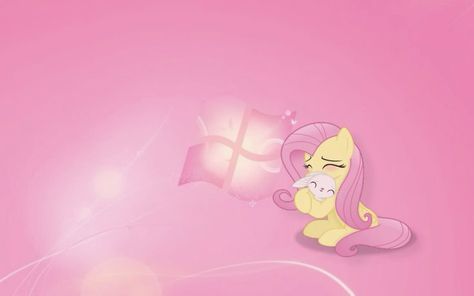 Pink Wallpaper Laptop, My Little Pony Wallpaper, Windows Wallpaper, Cute Laptop Wallpaper, Mlp My Little Pony, Fluttershy, Laptop Wallpaper, Computer Wallpaper, Phone Themes