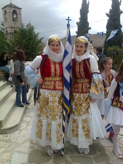 Traditional costumes Karpathos Greece Greek Outfit, Greece Dress, Greek Traditional Dress, Greek Dress, Empire Ottoman, Greece Outfit, Greek Costume, Costumes Around The World, Greek Tradition