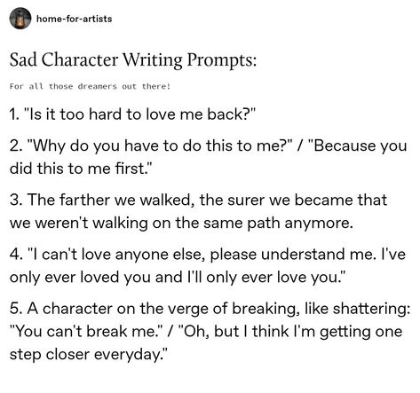 Writing Prompts Tragic, Brown Hair Description Writing, Deep Writing Prompts Thoughts, Writing A Traumatized Character, Vacation Writing Prompts, Series Ideas Writing, Writing Prompts Comfort, How To Write A Narcissistic Character, Comforting Writing Prompts