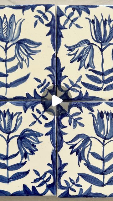 Anna & Philipp | One of my favourite parts of our chateau renovation has been finding ways to add a personal creative touch to each room. 

Inspired by so... | Instagram How To Renovate A Chateau, Hand Painted Tiles Diy, Chateau Renovation, Paint Backsplash, Room Inspired, Painted Tiles, Diy Tile, Front Rooms, Hand Painted Tiles