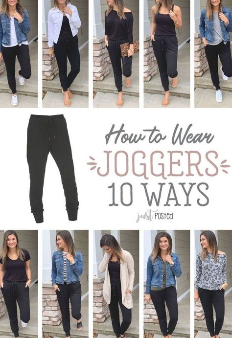 How To Wear Joggers, Elegantes Outfit Frau, How To Wear Leggings, Joggers Outfit, Ținută Casual, Black Joggers, Casual Work Outfits, Style Mistakes, Mode Inspiration