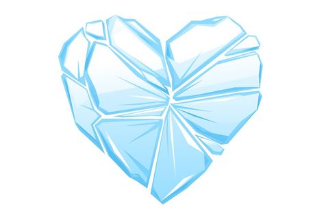 One blue broken ice heart in front view isolated illustration, cold frozen heart conceptual illustration, frozen ice fragments in shape of heart Cold Heart Drawing, Ice Effect Drawing, Cold Hearted Drawing, Crystal Heart Drawing, Frozen Heart Tattoo, Ice Heart Tattoo, Frozen Tattoo, Ice Tattoo, Ice Drawing