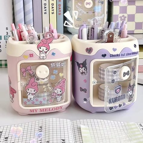 Top On Sale Product Recommendations!;Kawaii Sanrio Kuromi Diy Pen Holder Desk Organizer Cartoon Desktop My Melody Cinnamoroll Sticker Storage Box Makeup Brush Holder Click&Buy: https://s.click.aliexpress.com/e/_EzNfkIV #AliExpressDeals #school #schoollife #schoolsupplies #penholder #penholders #penholderart Cinnamoroll Sticker, Diy Pen, Pig Pen, My Melody Cinnamoroll, Melody Cinnamoroll, Sticker Storage, Makeup Brush Storage, Kawaii Sanrio, Office Room Decor