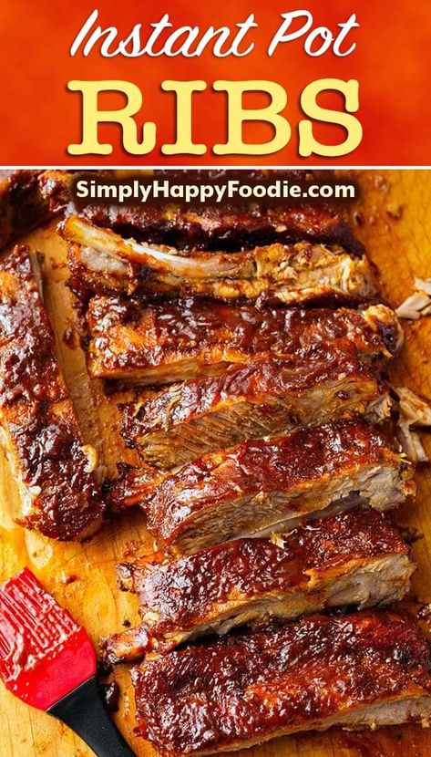 Instapot Ribs, Instant Pot Baby Back Ribs, Pressure Cooker Ribs, Instant Pot Ribs Recipe, Ms Recipes, Instant Pot Ribs, Simply Happy Foodie, Dinner 2023, Ww Dinner