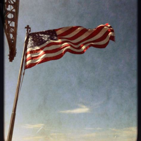 For the Land that I love The Wind, American Flag, Clock, Flag, Building