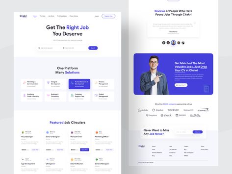 Job Portal Website, Job Page, Job Website, Directory Design, Ui Design Website, Web Ui Design, College Application, Job Portal, Design Jobs