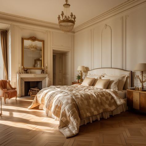 How To Decorate Your Bedroom Like A French Parisian (29 Bedroom Ideas) - Edward George French Parisian Bedroom, Parisian Bedroom Aesthetic, French Bedroom Aesthetic, French Bedroom Design, 70s Living Room Decor, French Inspired Bedroom, Parisian Interior Design, 70s Living Room, French Bedroom Decor