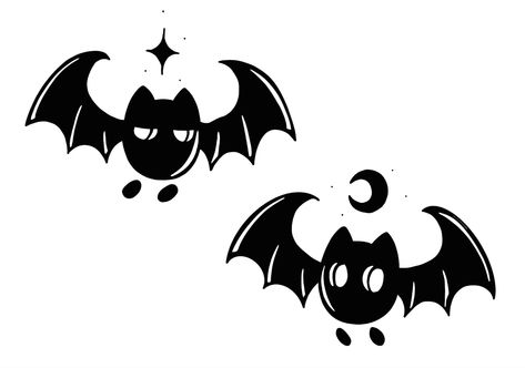 Mini Halloween Tattoos Matching, Cute Emo Tattoo Ideas, Dark Friend Tattoos, Bat Tattoo Matching, Goth Bff Tattoos, Gothic Sister Tattoos, Spooky Friendship Tattoos, Best Friend Gothic Tattoos, Cute Friend Tattoos Simple