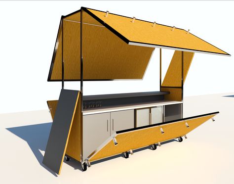 Mobile Kiosk Design Ideas, Mobile Kiosk Design, Roda Gerobak, Food Stand Design, Mobile Kiosk, Food Stall Design, Street Food Design, Gerobak Dorong, Mobile Cafe