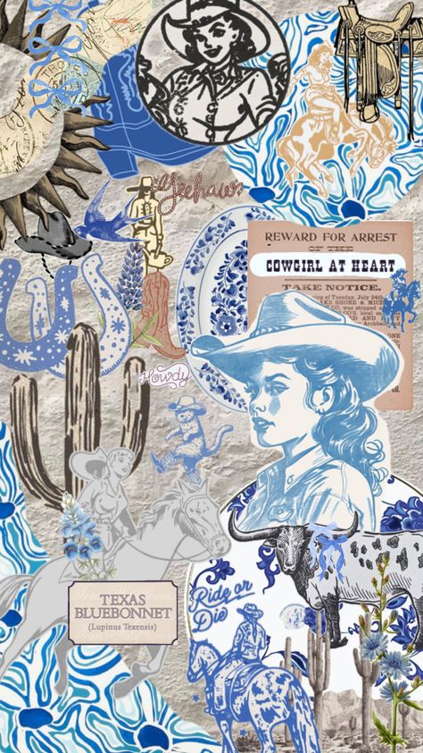 Cowgirl Aesthetic Background blue wild west collage western wallpaper horse riding bluebonnet flowers Cowgirl Aesthetic Background, Wallpaper Horse, Western Aesthetic Wallpaper, Western Wallpaper, Horse Wallpaper, Cowgirl Aesthetic, Simple Iphone Wallpaper, Western Aesthetic, Background Blue