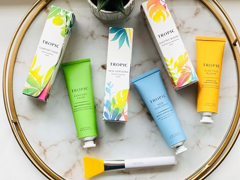 Review - Tropic Skincare Face Masks Tropics Skincare, Tropical Skincare, Organic Face Masks, Skincare Face Masks, Cucumber Scent, Multi Masking, Organic Face Mask, Tropic Skincare, Blue Spirulina