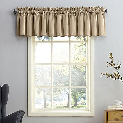 Sun Zero Emory Rod Pocket Tailored Valance - JCPenney Gray Valance, Room Darkening Window Treatments, Sun Zero, Small Window, Country Curtains, Valance Window Treatments, Curtain Valance, Darkening Curtains, Rod Pocket Curtains