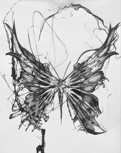 Dark Fairy Wings Back Tattoo, Dark Butterfly, Butterfly Back Tattoo, Skeleton Drawings, Anklet Tattoos, Fairy Tattoo Designs, Wicked Tattoos, Scary Tattoos, Skeleton Tattoos