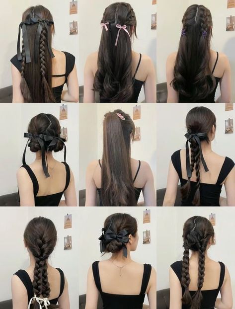 Κούρεμα Bob, Hair Style Korea, Hair Inspiration Long, Hairstyles For Layered Hair, Fishtail Braid, Ribbon Hairstyle, Peinados Fáciles Para Cabello Corto, Hair Tutorials Easy, Hair Up Styles