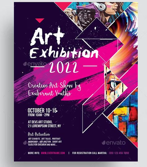 28+ Art Event Flyer | Free & Premium Flyer Templates Art Show Flyer Template, Invitation For Art Exhibition, Poster For Event Ideas, Poster For An Event, Poster Ideas For Events, Art Exhibition Posters Design, Poster Design For Event, E Poster Ideas, Poster For Art Exhibition