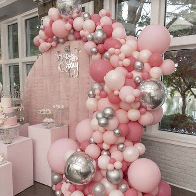 Vintage Red Wedding, Pink Birthday Theme, Pink Birthday Party Decorations, Pink Birthday Decorations, Pink Party Theme, Sweet Sixteen Birthday Party Ideas, 18th Birthday Decorations, 16th Birthday Decorations, Pink Party Decorations