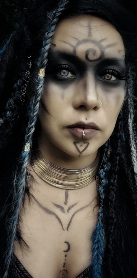 Barbarian Makeup, Norse Witch Makeup, Forest Witch Makeup, Celtic Makeup, Druid Makeup, Nordic Witch Makeup, Celtic Warrior Makeup, Celtic Makeup Female, Celtic Witch Makeup