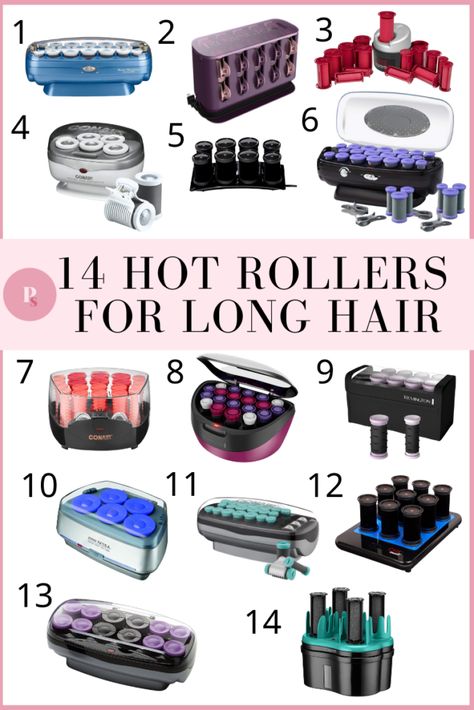 Best Rollers For Long Hair, Best Hair Rollers For Volume, Best Hot Rollers For Medium Hair, Hot Roller Curls Long Hair, Best Hot Rollers For Long Hair, Heated Curlers Hot Rollers, Best Curlers For Long Hair, How To Use Hot Rollers, Hot Roller Tips