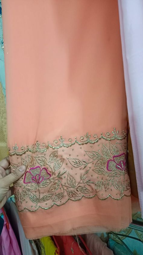 Patch Work Punjabi Suit Design, Badla Work Embroidery Suits, Silk Kurti Designs, Embroidery Fashion Detail, Embroidery Boutique, Lace Dress Design, Velvet Dress Designs, Cotton Saree Designs, Hand Embroidery Dress