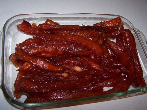 Candied Salmon Recipe - here it is. - Alberta Outdoorsmen Forum Indian Candy Smoked Salmon, Candy Salmon, Candied Salmon Recipe, Bbq Salmon In Foil, Candied Salmon, Cured Fish, Salmon Candy, Indian Candy, Fishing Recipes