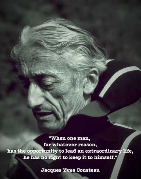 Jacques Yves Cousteau, Jacques Cousteau, Underwater Painting, Undersea World, Under The Ocean, Motivational Quote Posters, Core Beliefs, Extraordinary Life, Music Blog