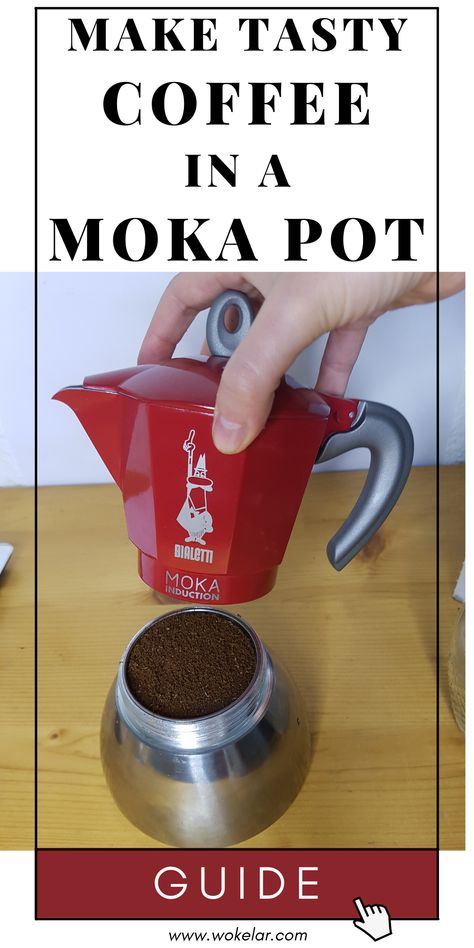 How To Make Espresso In A Moka Pot, How To Use A Moka Pot, Moka Pot Recipes Drinks, Mocha Pot Coffee, How To Make Black Coffee, Bialetti Moka Pot, Homemade Lattes, How To Make Mocha, Nespresso Aeroccino