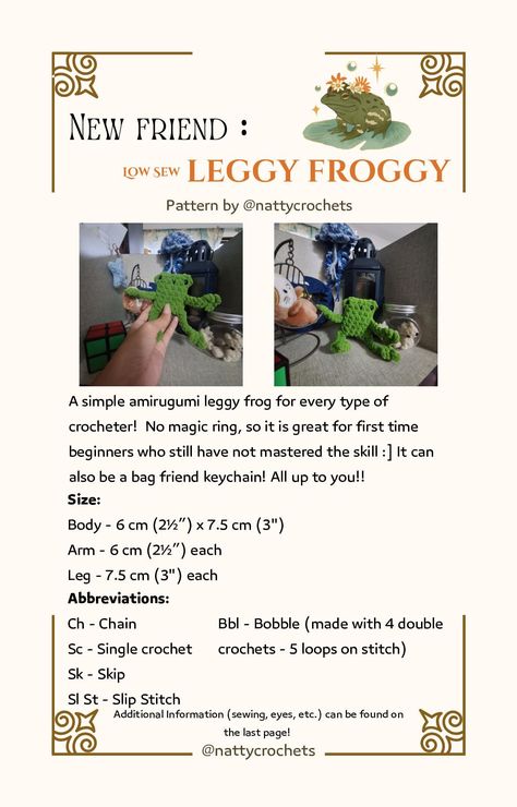 Leggy Froggy Pdf Pattern Crochet Leggy Frog Pattern, Leggy Froggy Crochet Pattern, Leggy Froggy Crochet Pattern Free, Leggy Froggy Crochet, Froggy Crochet Pattern, Crochet Leggy Frog, Froggy Crochet, Leggy Frog, Crochet Frog