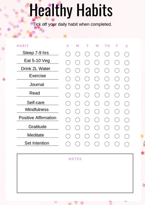 Improve your happiness, mindset and well-being with this healthy habits checklist. Simply print it out and start tracking your habits daily. Healthy Habits Checklist, Habits Checklist, Tenk Positivt, Improve Confidence, Daily Checklist, Healthy Lifestyle Habits, Lifestyle Habits, Leaky Gut, Health Habits