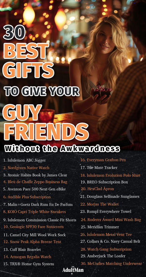 Top 30 Gifts for Guy Friends: A Male Perspective Gifts For Guy Friend, Gifts For Male Friend, Gift Ideas For Male Friend, Gifts For Guy Best Friend, Gifts For Guy Friends, Guy Best Friend Gifts, Low Budget Gifts, Guy Friend Gifts, Male Perspective