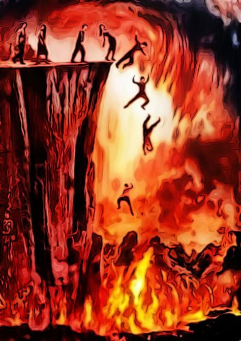 Lake Of Fire, Fire Drawing, Hell Fire, Dark Art Photography, Haiwan Lucu, Bible Images, Jesus Photo, Christian Pictures, Islamic Artwork