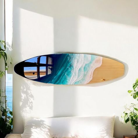 These surfboards have recently become extremely popular due to a very competitive price and the highest quality end product. I offer these a 1 m and 1.2 meter lengths. The great thing is, they can be hung either vertically or horizontally. I supply heavy duty ready to install wall brackets. Pair it with a couple of oars for a unique combination (also found in my shop. #surfboard #resinsurfboard #resinoceanart #resinwaves #resinartist #resinartwork #resinoceansurfboard #oceansurfboards Resin Artwork, Nautical Home, Wall Brackets, Ocean Art, Surfboard, A Couple, Nautical, Heavy Duty, Thing 1