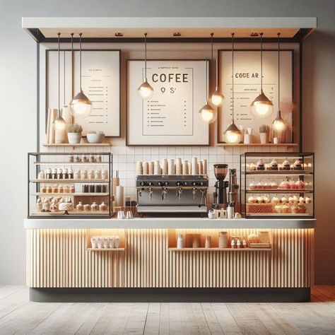 Cafe Counter Layout, Coffee Shop Exterior Design, Cafe Interior Design Small, Cafe Counter Design, Small Coffee Shop Design, Mini Coffee Shop, Kiosk Cafe, Cafeteria Plan, Cake Shop Interior