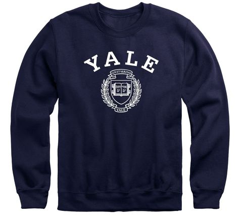 PRICES MAY VARY. COMFORTABLE AND SOFT – This Ivysport Yale University men’s and women’s long sleeve crewneck sweat shirt looks great and feels cozy. This Yale University logo printed crewneck sweatshirt is made from a comfortable 50% cotton and 50% polyester blend offering students and alumni the freshest Yale Bulldogs apparel, merchandise and swag perfect for tailgating on homecoming game day, parents’ weekend or for everyday wear. MADE IN THE USA – Our Yale University spirit wear and Yale Bull Yale Sweatshirt, Yale Bulldogs, Heritage Logo, University Logo, Yale University, Spirit Wear, Crew Neck Shirt, Crew Sweatshirts, Logo Color