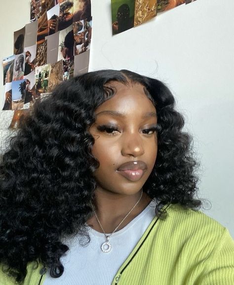 Frontal Wig Hairstyles, Pretty Braided Hairstyles, Dope Hairstyles, Looks Black, Front Lace Wigs Human Hair, Baddie Hairstyles, Foto Inspiration, Long Curly, Aesthetic Hair