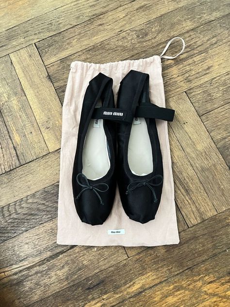 Miu Miu Satin Bow Ballerina Flats 39 | eBay Miu Miu Ballerina, Miu Miu Flats, Aesthetic Ballet, Dream Wishlist, Office Girl, Nap Queen, Dover Street Market, Ballerina Shoes Flats, Knit Logo