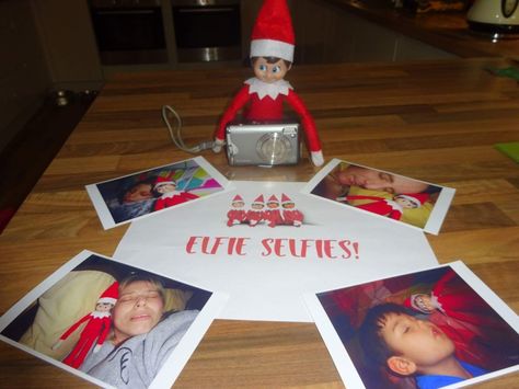 Elf On The Shelf Selfie With Kids, Elf On The Shelf Selfie Ideas, Elf Selfie With Kid, Elf On The Shelf Selfie, Elf Selfie, Elf Stuff, School Year Memories, Elf Ideas Easy, Awesome Elf On The Shelf Ideas