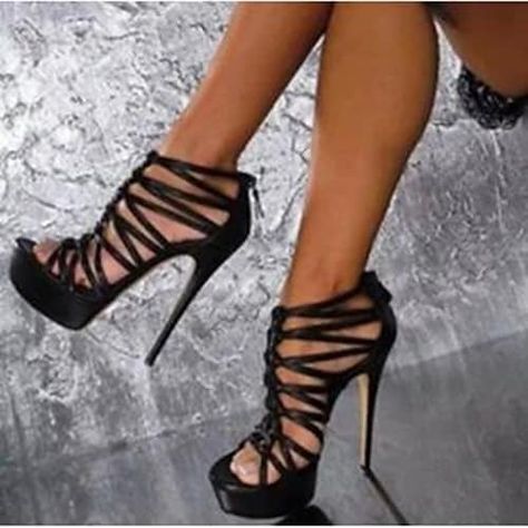 Womens Heels Stilettos, Black High Heel Sandals, Dr Shoes, Strappy High Heels Sandals, Roman Sandals, Open Toe High Heels, Strappy High Heels, Platform Stilettos, Yeezy Shoes