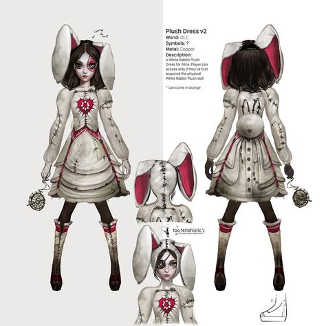 Alice Asylum, White Rabbit Plush, American Mcgee, In Love With The Process, American Mcgee’s Alice, Dark Alice In Wonderland, Alice In Wonderland Aesthetic, Alice Liddell, Alice Madness Returns