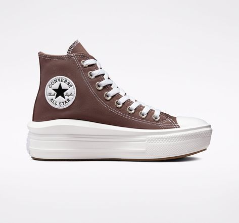 Chuck Taylor All Star Move Platform Brazil Nut/White Platform Converse Brown, Brown Platform Converse, Tall Converse, Bc Shoes, Converse Move, Young Outfit, 2022 Gift Ideas, Chuck Taylor All Star Move, Platform Chucks