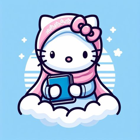 Hello kitty hijabi Muslim Hello Kitty, Hijabi Hello Kitty, Free Pfp, Muslimah Aesthetic, Taylor Swift Videos, Hello Kitty Pictures, Kitty Wallpaper, Quran Quotes Inspirational, Hello Kitty Wallpaper