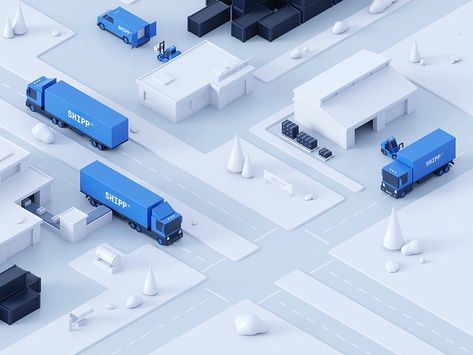 SHIPP™ — 3D Animation for Logistics Company by Sigma Software Design on Dribbble Animation Images, Ads Creative Advertising Ideas, Logistics Company, 3d Concept, Isometric Art, Isometric Design, Photo Website, Architecture Illustration, 3d Modelling