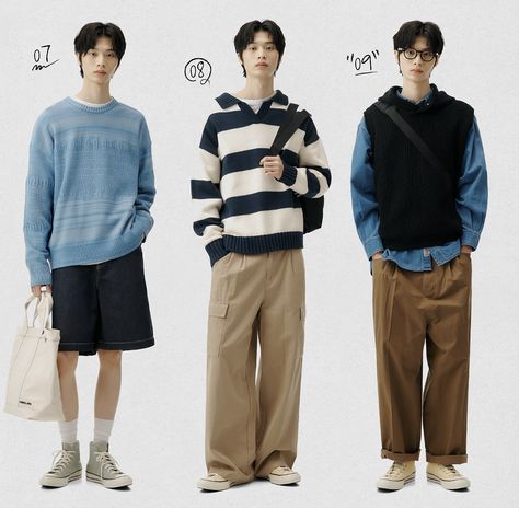 Formal But Casual Outfits Men, Japanese Guy Outfits, Twink Outfit Men Casual, Japanese Man Outfit, Rectangle Body Shape Outfits Men, Men Sport Style Outfits, Japanese Boy Outfit, Japanese Americana Fashion Men, Japanese Outfits Casual