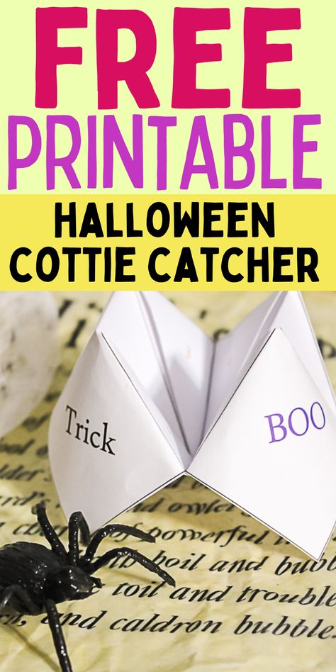 Simple craft for kids. How to make a cootie catcher. Easy craft idea for Halloween. Cootie Catcher Ideas For Adults, Cootie Catcher Template, Cootie Catcher, Free Printable Halloween, Idea For Halloween, Quick And Easy Crafts, Toil And Trouble, Country Chic Cottage, Simple Craft