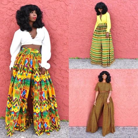 clothes modified Single's Day, Streetwear Office, Cultural Wear, Wide Legs Pants, Ladies Clothes, Kitenge, Printed Trousers, African Dresses For Women, Wide Legs