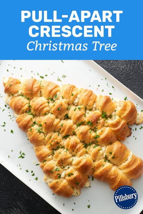 Pull Apart Christmas Tree Bread Pillsbury, Easy Christmas Appetizers Simple Crescent Rolls, Tree Bread Appetizer, Holiday Appetizers Cresent Rolls, Pillsbury Christmas Tree Appetizer, String Cheese Crescent Roll Christmas Tree, Crescent Pull Apart Tree, Holiday Rolls Christmas, Christmas Tree Pillsbury Dough